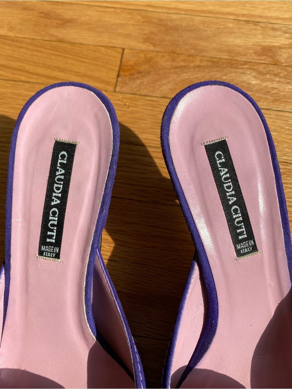 Vintage Purple Suede Kitten Heel - Picture 7 of 7